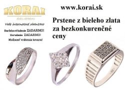 Z bieleho zlata prstene KORAI