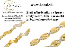 Zlaté náhrdelníky a súpravy od KORAI