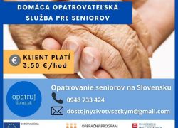 Opatrovateľská služba pre seniorov na Slovensku