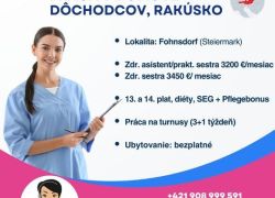 Zdravotná a praktická sestra, zdr.asistent, Fohnsdorf, plat od 3200 €